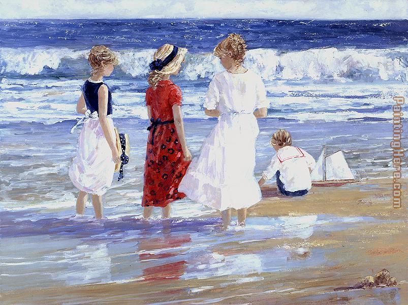 By the Sea painting - Sally Swatland By the Sea art painting